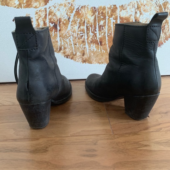 ACNE pistol ankle boot bootie matte black leather - Picture 4 of 8